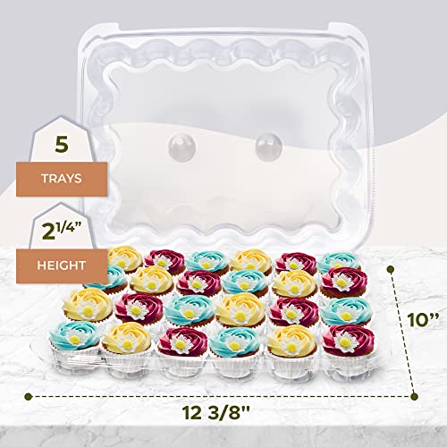 24 Compartment Mini Cupcake Containers Small Cupcakes With Tall Icing