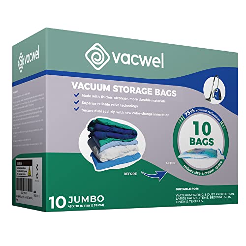 10 PACK XL Space Saver Extra Large Vacuum Seal Storage Bag ZIPLOCK