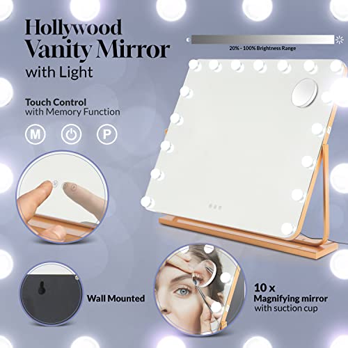 Led Hollywood Vanity Mirror With Lights Lights Usb Charging GOLD