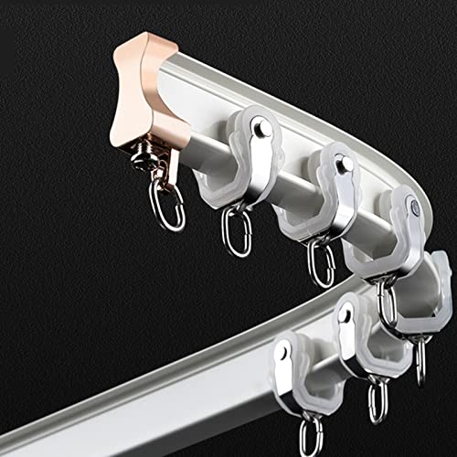 Ceiling Curtain Track, Flexible Bendable Curtain Track Ceiling Wall Mount  Curtain Track System 10 Ft Curved Room Divider Curtain Rail Track for RV