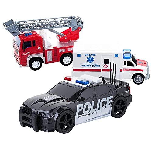 Dazmers Friction Powered City Hero Play Set Including Fire Engine Truc