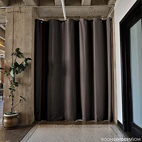 Roomdividersnow Premium Room Divider Curtain 7ft Tall X 4ft Wide Dark Chocolate