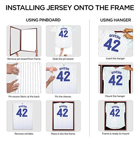 Flybold Jersey Frame Display Case Acrylic UV Protection Mahogany Finish Brown