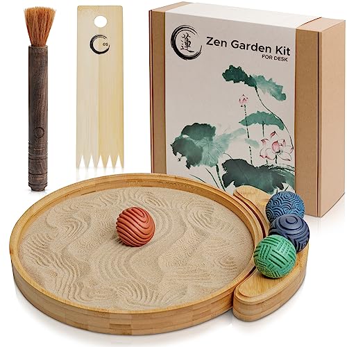Zen Garden for Desk Sand Tray Therapy Kit