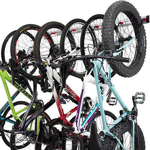 6 Bike Rolling Garage Storage Rack