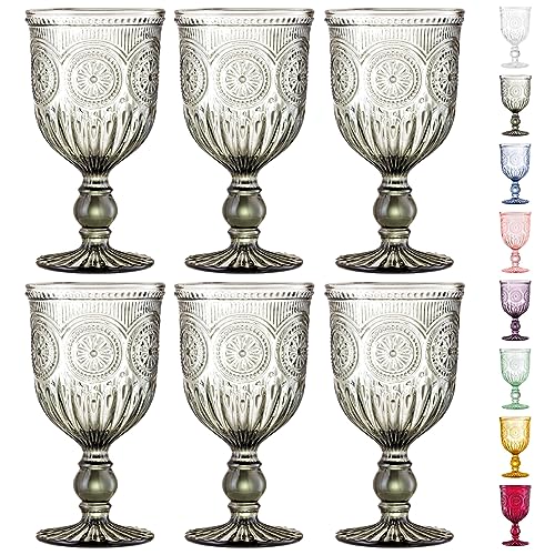 Yungala Pink Wine Glasses set of 6 pink goblets