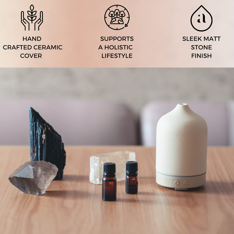 Ajna Ceramic diffusers for Essential Oils Aromatherapy Sand color