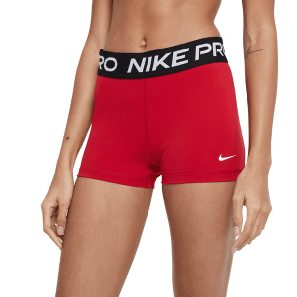 Nike Womens Pro 365 3 Inch Training Shorts Gym Red Black White Large