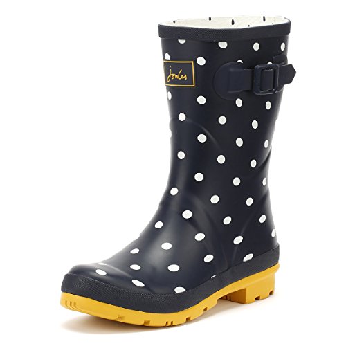 Joules Women's Molly Rain Boot Color French Navy Spot Size 7 Pair of Shoes