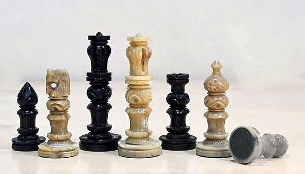 StonKraft Marble Stone Chess Pieces Chessmen Chess Coins 2.5 Inch King