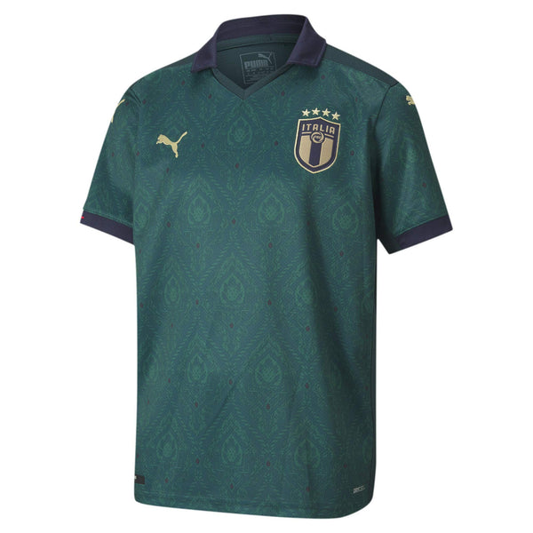 Puma 2019 to 2020 Italy Renaissance Third Football Soccer T-shirt Jersey Kids Green