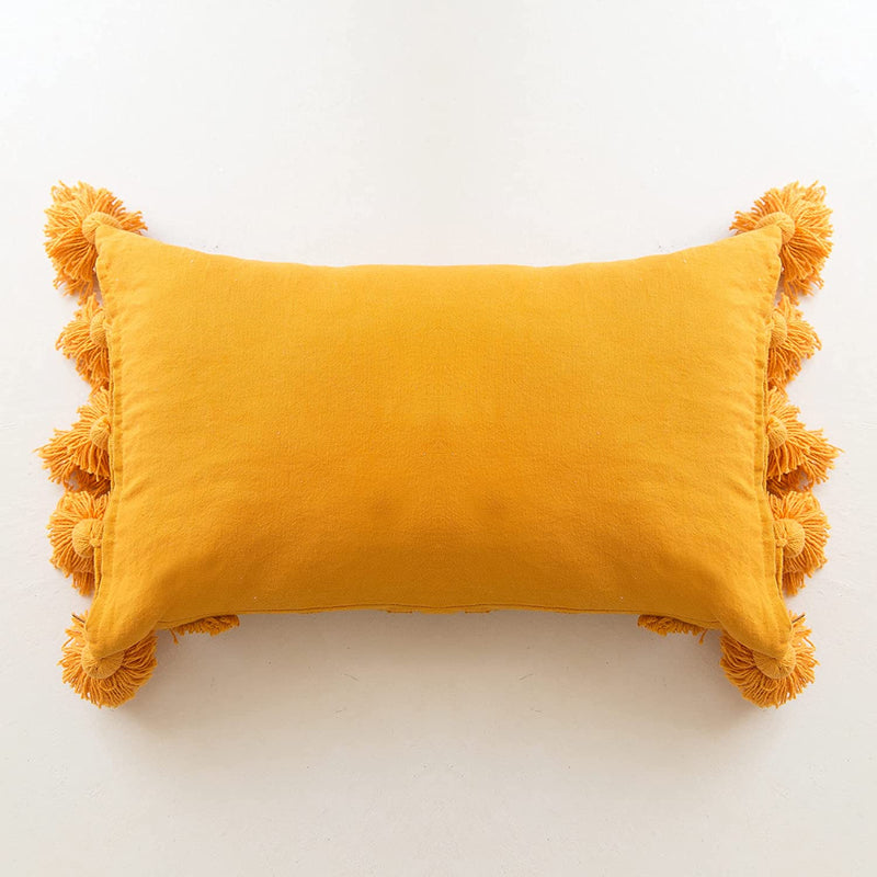 Banilla Bohemian Lumbar 12x20 Pillow Cover Yellow