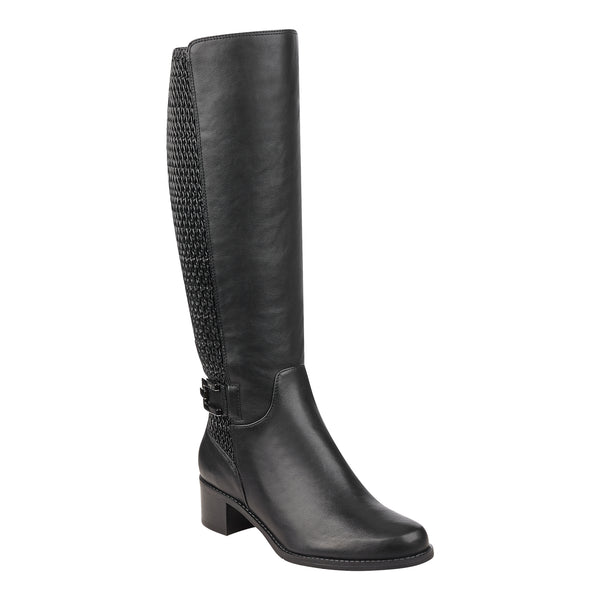 Easy Spirit Nevalie Stretch Back Tall Boots - Black (), Medium Width Size 5.5
