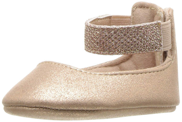Nine West Baby Girl Faye2 Velcro Ballet Flats  Size 0  M US Infant