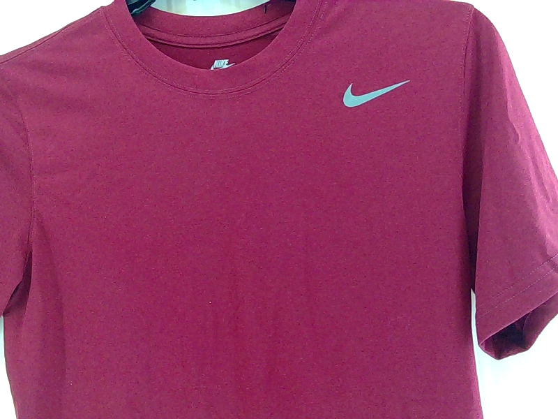 Nike Men's Dri-Fit Maroon Shirt Large Short Sleeve