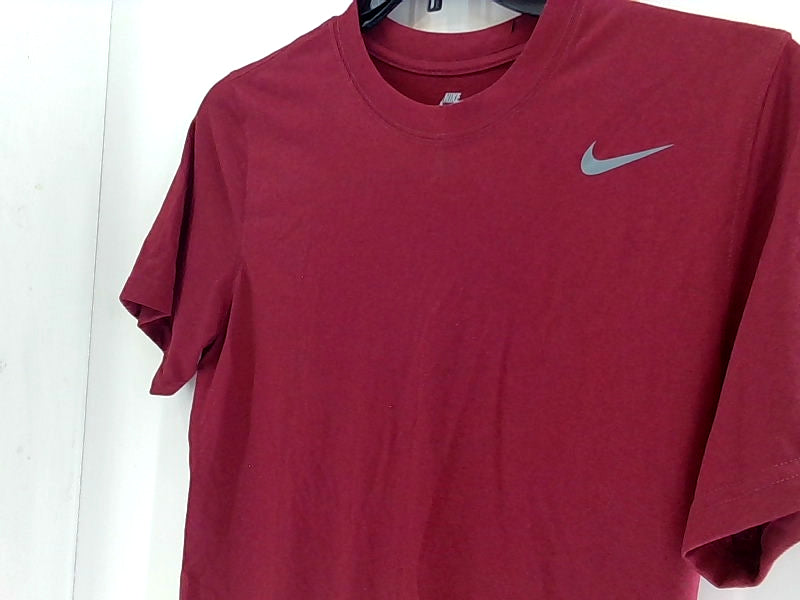 Nike Men's Dri-Fit Maroon Shirt Large Short Sleeve