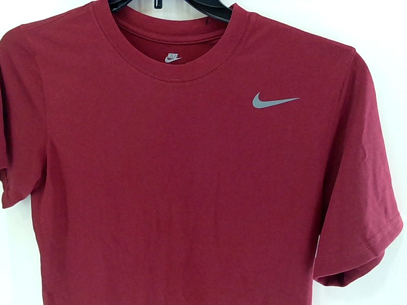 Nike Men's Dri-Fit Maroon Shirt Large Short Sleeve