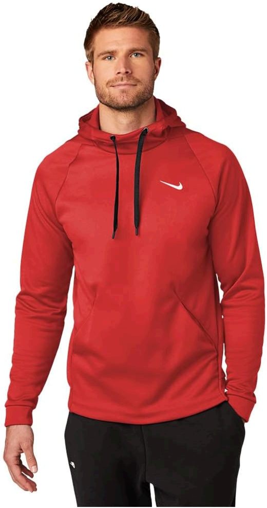 Men's Nike Therma Pullover Hoodie Xx-Large Scarlet/White Color Scarlet/White Size Large