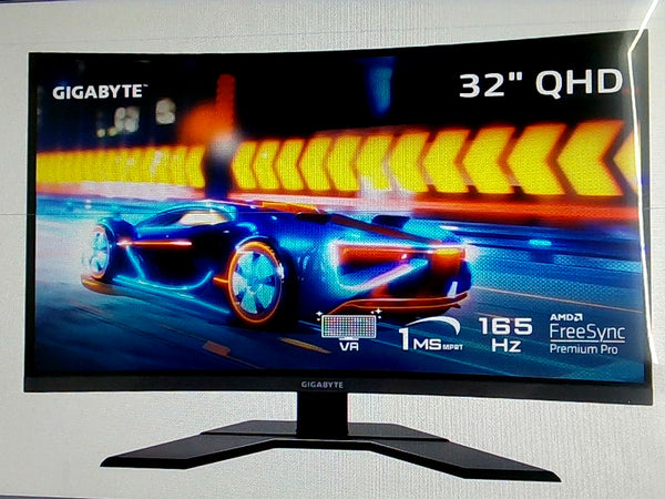 Gigabyte 32 Inch Qhd Curved Gaming Monitor 165hz 1ms Freesync