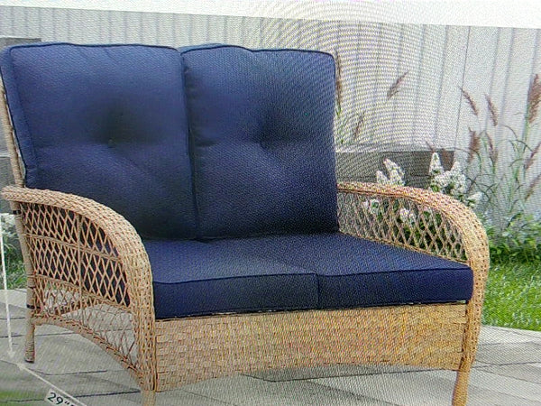 Harlie & Stone Love Seat Color Blue And Cushion Size 49''lx29''dx32''h