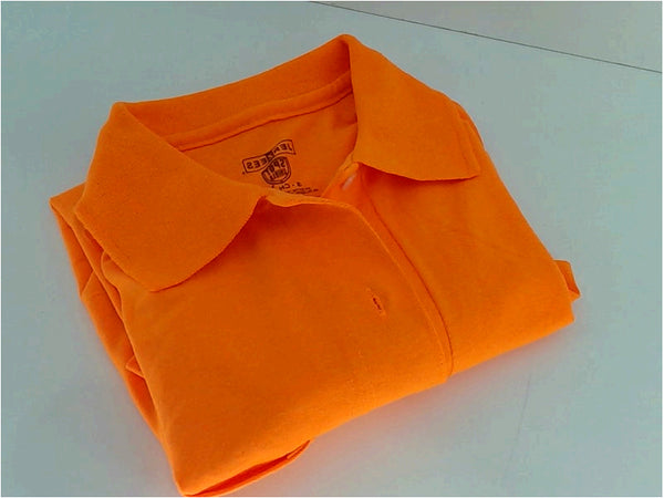 Jerzees Mens Short Sleeve Polo Shirt Color Orange Size Small