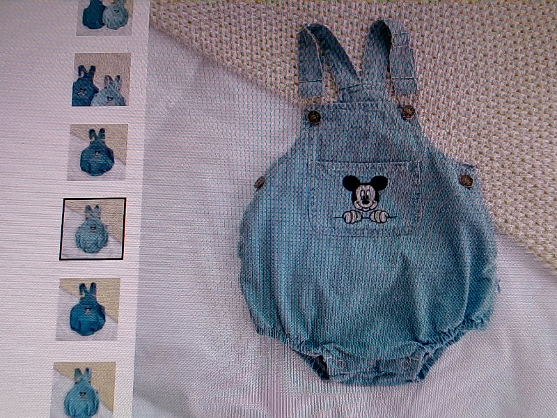 Yenerik Baby Girl Light Blue Denim Overalls - Medium Size