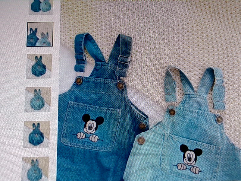 Yenerik Baby Girl Light Blue Denim Overalls - Medium Size