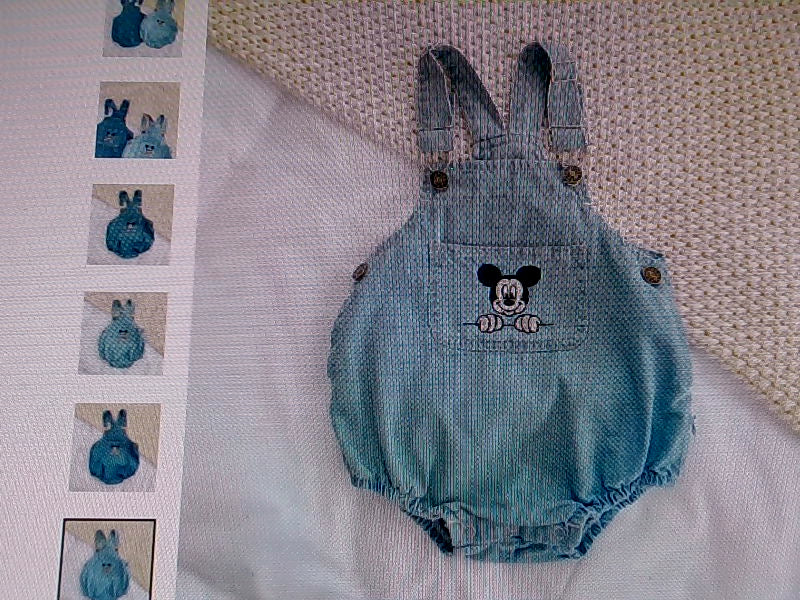 Yenerik Baby Girl Light Blue Denim Overalls - Medium Size