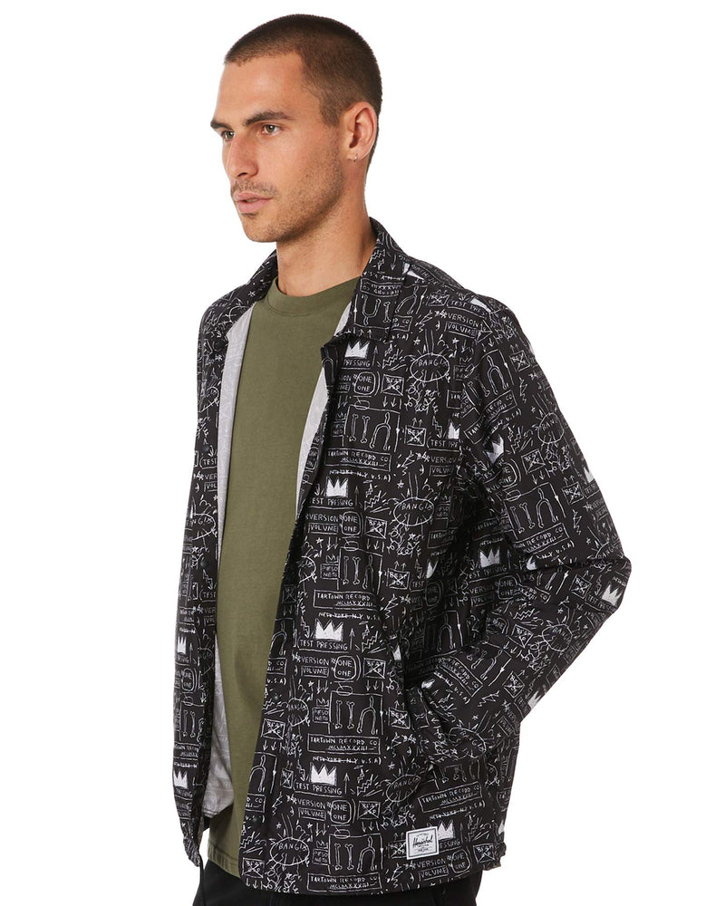 Herschel Men's Coach Jacket Small Black Ripstop