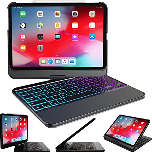 Snugg iPad Pro 12.9 Case with Keyboard Wireless Backlit Bluetooth Keyboard