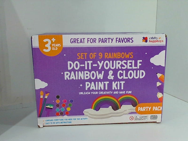 Do It Yourself Rainbow & Cloud Paint Kit Color MultiColor Size Set Of 9