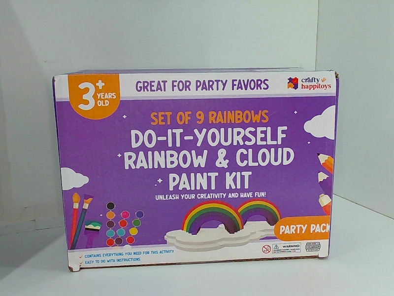 DIY Rainbow & Cloud Paint Kit for Kids - Set of 9