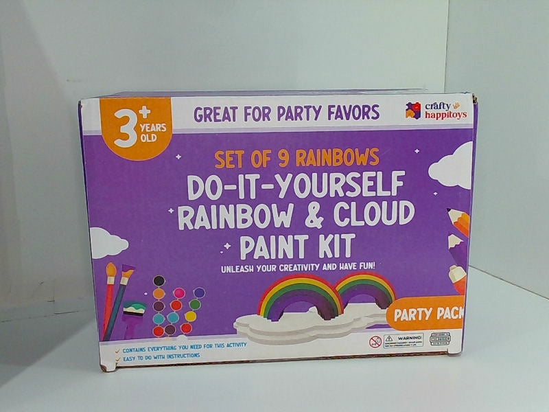 DIY Rainbow & Cloud Paint Kit for Kids - Set of 9