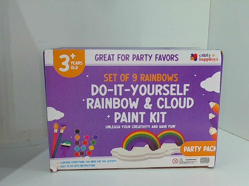 DIY Rainbow & Cloud Paint Kit for Kids - Set of 9