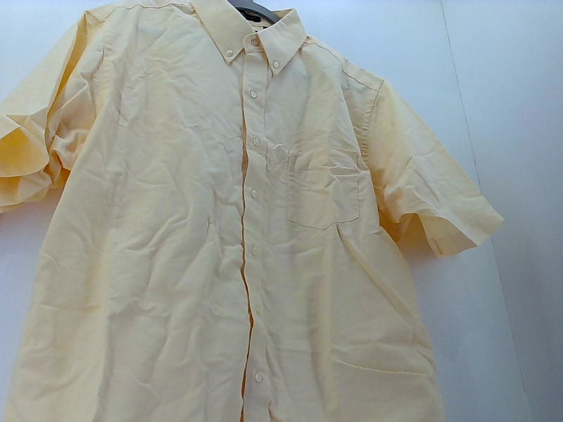 Ultraclub Men's Yellow Short Sleeve Dress Shirt XLarge