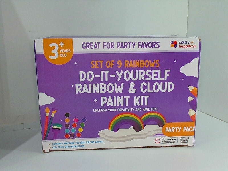 DIY Rainbow & Cloud Paint Kit for Kids - Set of 9