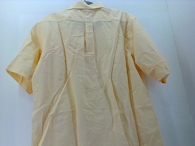 Ultraclub Men's Yellow Short Sleeve Dress Shirt XLarge