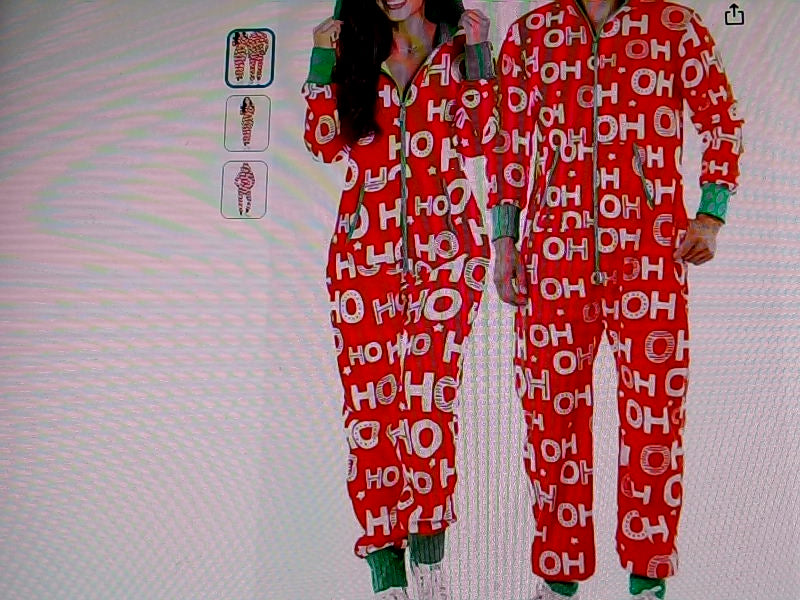 Azuki Red Pajama Set for Couples Long Sleeve