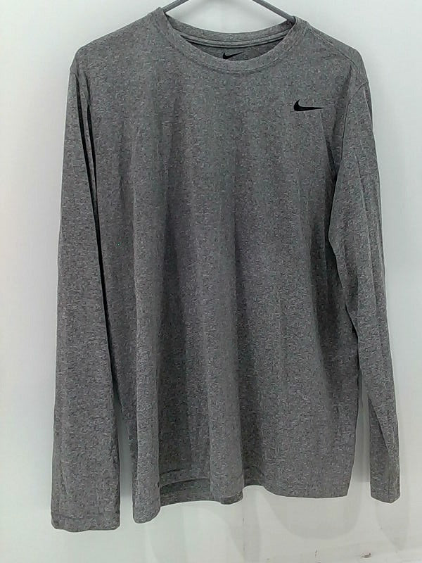 Nike Men's Dri-Fit Gray Long Sleeve T-Shirt Size Large