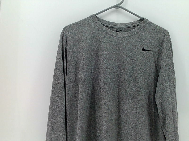 Nike Men's Dri-Fit Gray Long Sleeve T-Shirt Size Large