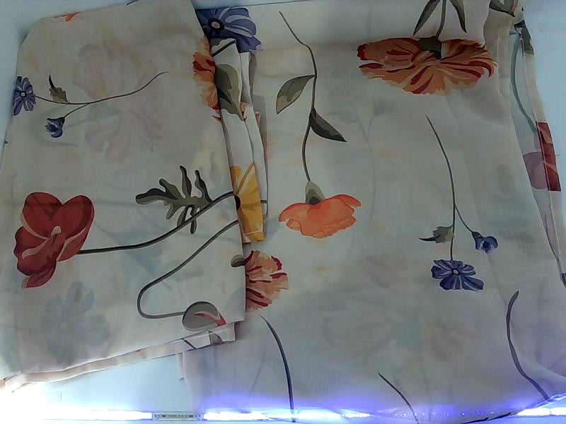 Floral Semi Sheer Curtains - 52 x 84 Inches