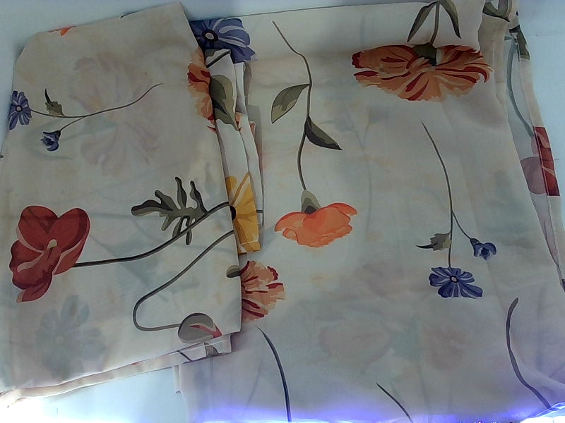 Floral Semi Sheer Curtains - 52 x 84 Inches