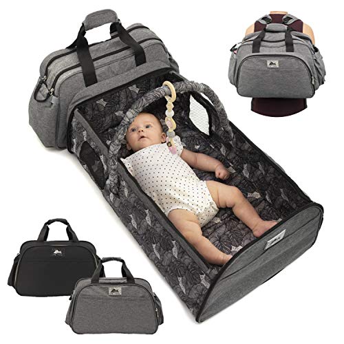 Diaper Bag Backpack Travel Bassinet Foldable Baby Bag Bed Changing Station