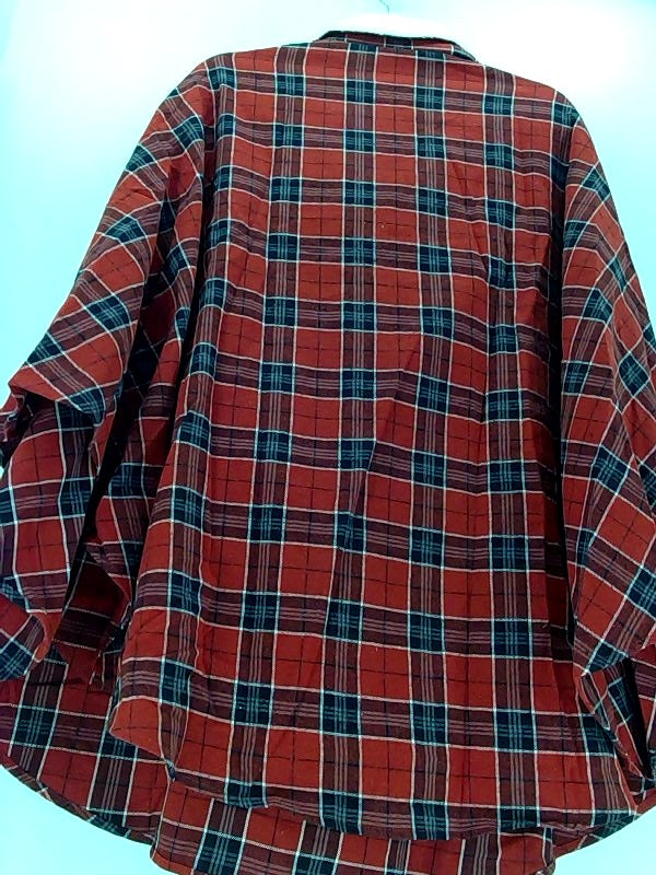 Plaid Mock Neck Zipper Jacket - Small