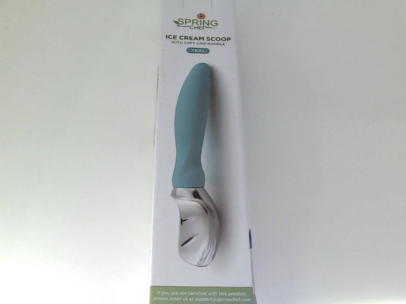 Teal Ice Cream Scoop with Soft Grip Handle Spring Chef Home Accessory