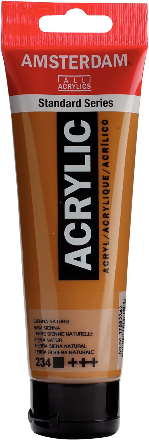 Amsterdam Standard Series Acrylic Tube 120 Ml Raw Sienna 234 (17092342) Color Raw Sienna Size 4.06 Fl Oz (Pack Of 1)