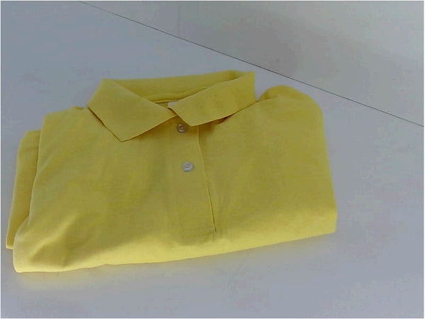 Hanes Mens Hort Sleeve Polo Shirt Color Yellow Size Small