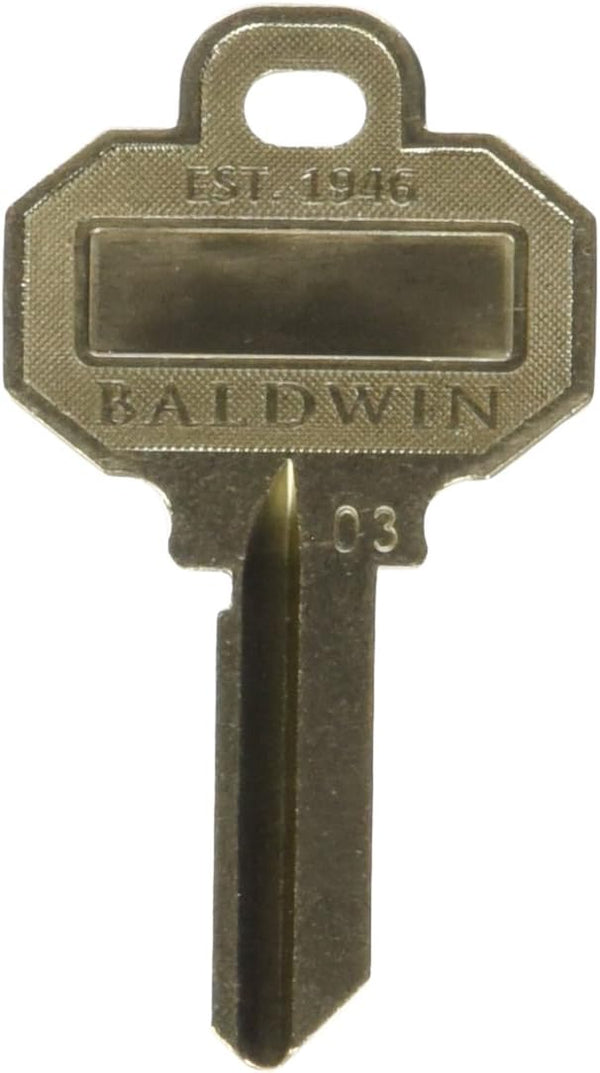 Baldwin C House Key Blank Color Gold Size One Size