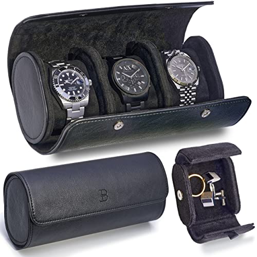 Leather Watch Roll Travel Case Watch Travel Case