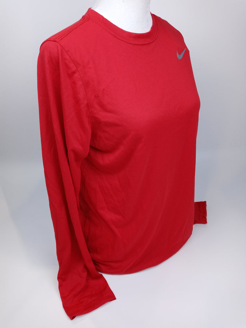 Nike Boys Legend Long Sleeve Athletic T Shirt Red Size X Large